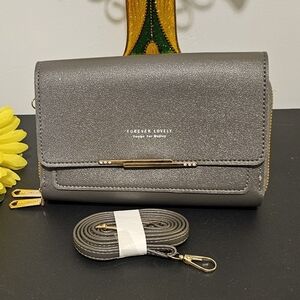 Crossbody Wallet Purse by Forever Lovely - (Gray)